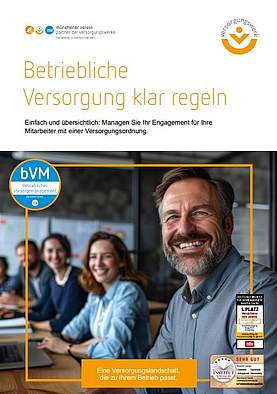 Titelbild eines Prospekts zur betrieblihen Altersvrsorgung